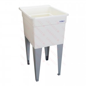 18" x 24" x 15" Utilatub LilTub Extra Narrow Laundry Sink/Tub, Single Compartment, Floor-Standing