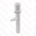 1-1/2” x 8” Flanged or Slip Joint Dishwasher Tailpiece w/ 5/8” Hose Barb x 7/8” OD Outlet, White Plastic