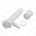 1-1/2” x 8” Flanged or Slip Joint Dishwasher Tailpiece w/ 5/8” Hose Barb x 7/8” OD Outlet, White Plastic