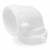 1-1/2" 90° Elbow, White Plastic