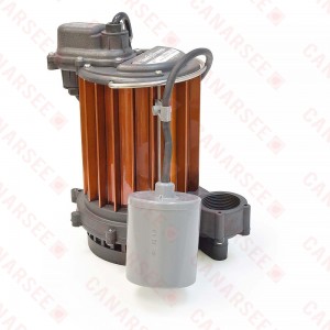 Automatic Sump Pump w/ Wide Angle Float Switch, 25'' cord, 1/3 HP, 115V