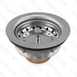 St. Steel Big Boy Kitchen Sink Drain Strainer w/ Spring Clip Basket