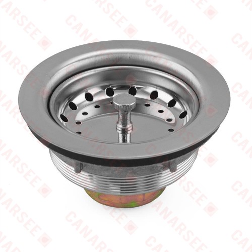 St. Steel Big Boy Kitchen Sink Drain Strainer w/ Spring Clip Basket