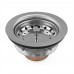 St. Steel Big Boy Kitchen Sink Drain Strainer w/ Spring Clip Basket