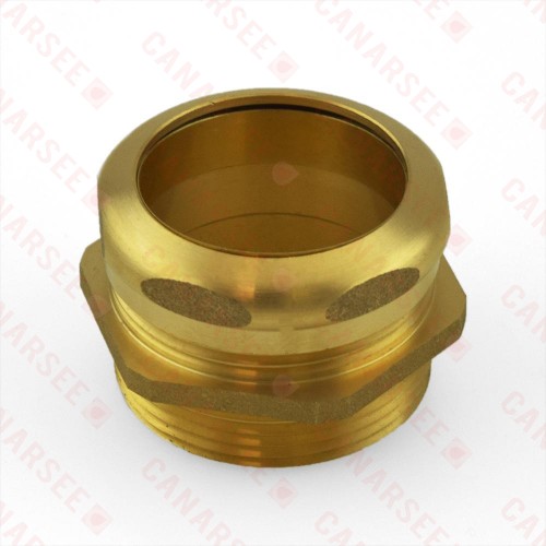 1-1/2" Tubular x 1-1/2" MIP Solid Brass Adapter
