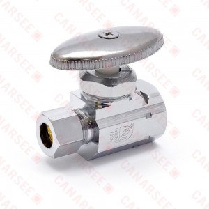 1/2” FIP x 3/8” OD Compression Straight Stop Valve (Multi-Turn), Lead-Free