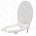 Bemis 2L2050T (White) 2" Lift Medic-Aid Plastic Round Toilet Seat w/ DuraGuard, Heavy-Duty