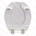 Bemis 2L2050T (White) 2" Lift Medic-Aid Plastic Round Toilet Seat w/ DuraGuard, Heavy-Duty