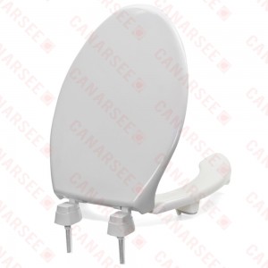 Bemis 2L2150T (White) 2" Lift Medic-Aid Plastic Elongated Toilet Seat w/ DuraGuard, Heavy-Duty