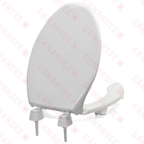 Bemis 2L2150T (White) 2" Lift Medic-Aid Plastic Elongated Toilet Seat w/ DuraGuard, Heavy-Duty