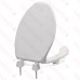 Bemis 2L2150T (White) 2" Lift Medic-Aid Plastic Elongated Toilet Seat w/ DuraGuard, Heavy-Duty