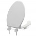 Bemis 2L2150T (White) 2" Lift Medic-Aid Plastic Elongated Toilet Seat w/ DuraGuard, Heavy-Duty