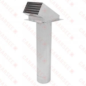 4" Z-Vent Termination Hood w/ Damper & Screen