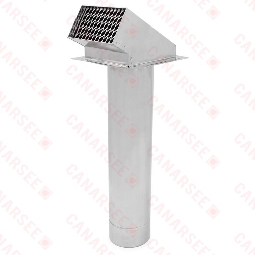 4" Z-Vent Termination Hood w/ Damper & Screen