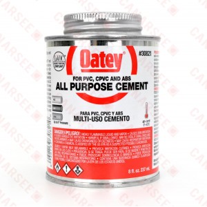 8 oz Medium-Body All Purpose Cement w/ Dauber for PVC/CPVC/ABS, Clear