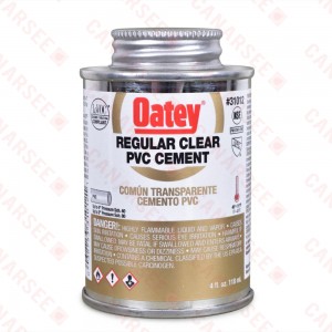 4 oz Regular-Body PVC Cement w/ Dauber, Clear