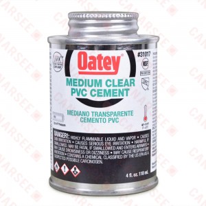 4 oz Medium-Body PVC Cement w/ Dauber, Clear