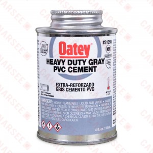 4 oz Heavy-Duty PVC Cement w/ Dauber, Gray