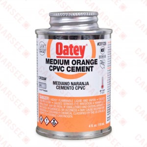 4 oz Medium-Body CPVC Cement w/ Dauber, Orange