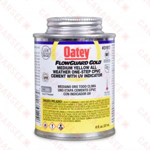 4 oz Medium-Body Blue Lava Primerless PVC Cement w/ Dauber, Extra Fast Set, Blue