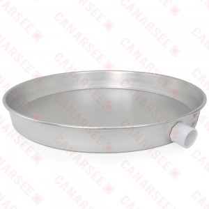 18" Aluminum Water Heater Pan, 1" PVC Adapter