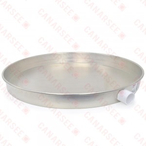 20" Aluminum Water Heater Pan, 1" PVC Adapter