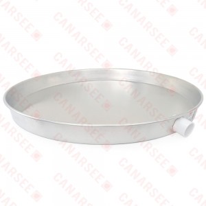 24" Aluminum Water Heater Pan, 1" PVC Adapter