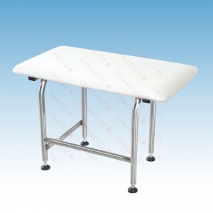 32" x 14.5" Rectangular Folding Shower Seat w/ Legs, Padded