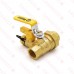 3/4” NPT Threaded Union Ball Valve w/ Hose Drain, Full Port