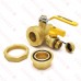 1-1/4” NPT Threaded Union Ball Valve w/ Hose Drain, Full Port