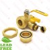 1-1/4” NPT Threaded Union Ball Valve w/ Hose Drain, Full Port (Lead-Free)