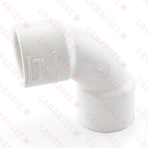 1" PVC (Sch. 40) 90° Sweep Elbow