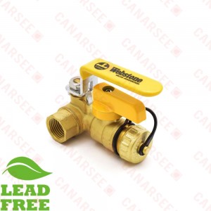 Webstone Valves 40612W 1/2 inch Brass Ball Valve w/ Hose Drain, NPT Threaded, Full Port (Lead-Free)