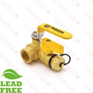 Webstone Valves 40613W 3/4 inch Brass Ball Valve w/ Hose Drain, NPT Threaded, Full Port (Lead-Free)