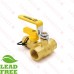 Webstone Valves 40613W 3/4 inch Brass Ball Valve w/ Hose Drain, NPT Threaded, Full Port (Lead-Free)