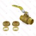 1” Compression (1-1/8” OD) Brass Ball Valve, Full Port (Lead-Free) 