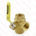 1/2” Threaded 3-Way Ball Valve, Full Port