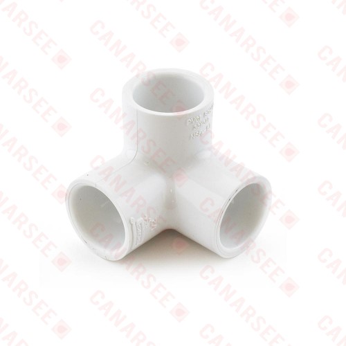 1/2" PVC (Sch. 40) 90° Elbow w/ Side Outlet
