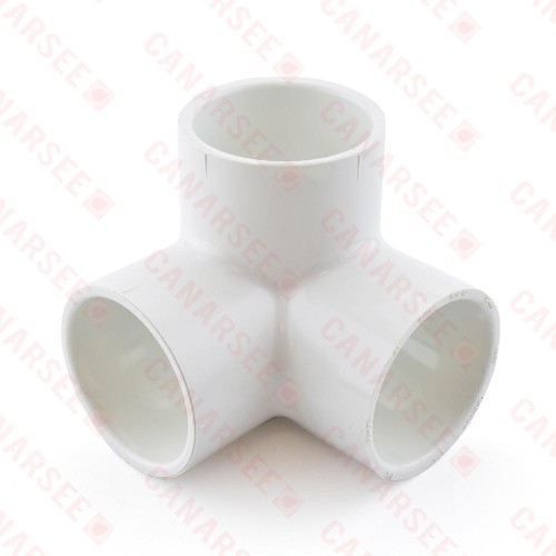 1-1/2" PVC (Sch. 40) 90° Elbow w/ Side Outlet 1-1/2" PVC (Sch. 40) 90° Elbow w/ Side Outlet