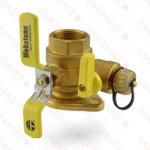 1-1/4" FPT Isolator Flange Valve w/ Drain & Rotating Flange