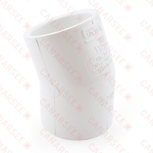 1-1/2" PVC (Sch. 40) 22.5° Elbow