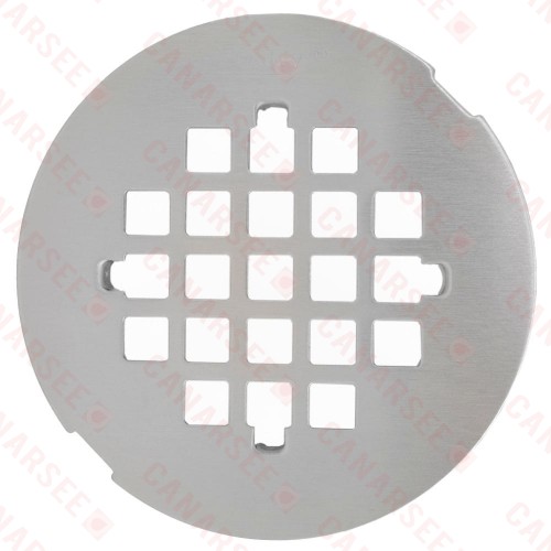 4-1/4" Brushed Nickel Round Snap-Tite Strainer for Oatey Shower Drains