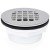 2" Hub, No-Calk (Slip-Fit) PVC Shower Base/Module Drain w/ Snap-in Strainer
