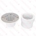 2" Hub, Solvent Weld PVC Drain for No-Liner Pan Showers, Screw-Tite Strainer, Receptor Base