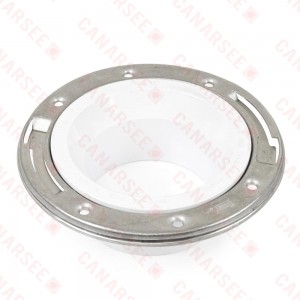 3" Hub x 4" Inside Fit, Fast Set PVC Closet Flange w/ St. Steel Ring