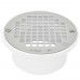 General Purpose 4-Way Area PVC Floor Drain, Round, 2" Hub or 3" Inside Fit