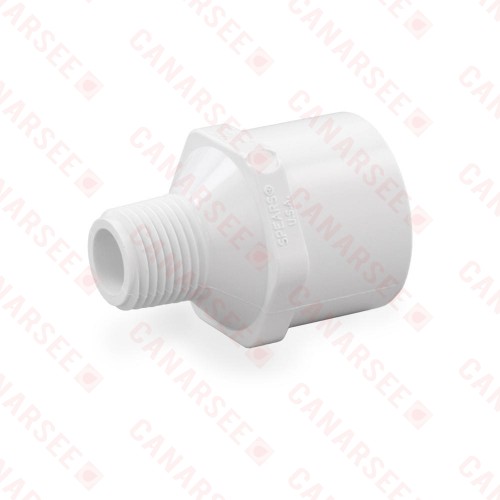 1/2" x 1" PVC (Sch. 40) MIP x Socket Adapter