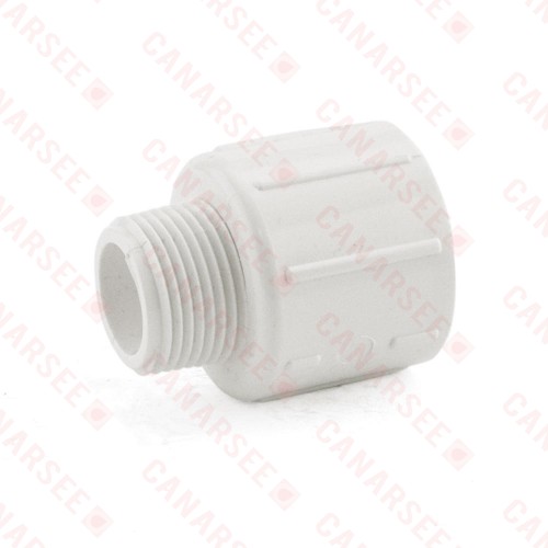 3/4" x 1" PVC (Sch. 40) MIP x Socket Adapter