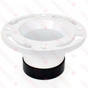 4" Inside Pipe (Cast Iron Only), Twist-N-Set One-Piece PVC Closet Flange