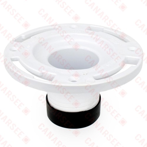 3" Inside Pipe (Cast Iron Only), Twist-N-Set One-Piece PVC Closet Flange
